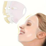 Pink reusable silicone face mask cover for sheet mask