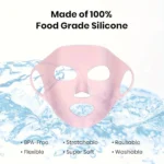 Pink reusable silicone face mask cover for sheet mask