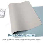 Reversible PU leather desk mat for office and home
