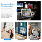 RGB LED video light with clip for laptop, phone, streaming