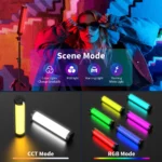 RGB LED light stick for creative photography and video