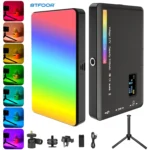 Portable RGB LED video light full color