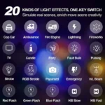 Portable RGB LED video light full color