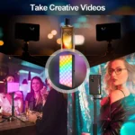 Portable RGB LED video light full color