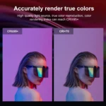 RGB LED video light stick with display and control buttons