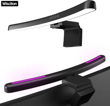 RGB Monitor Light Bar with Asymmetric Illumination for Desk