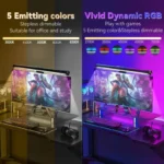RGB Monitor Light Bar with Asymmetric Illumination for Desk