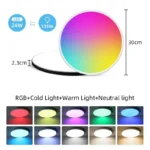 Smart RGBCW LED Ceiling Light with app and remote control