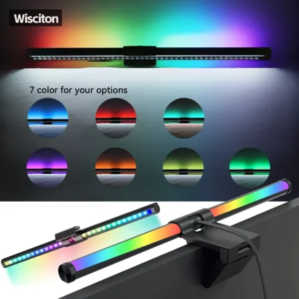 RGBIC monitor light bar with eye protection and dual lighting