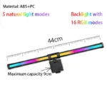 RGBIC monitor light bar with eye protection and dual lighting