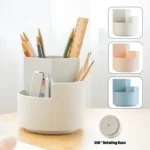 360 rotating desk organizer multi compartment for stationery