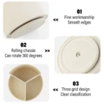 360 rotating desk organizer multi compartment for stationery