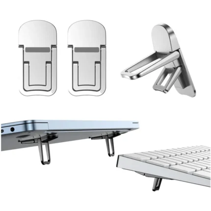 Self-adhesive mini foldable laptop stand for ergonomic typing