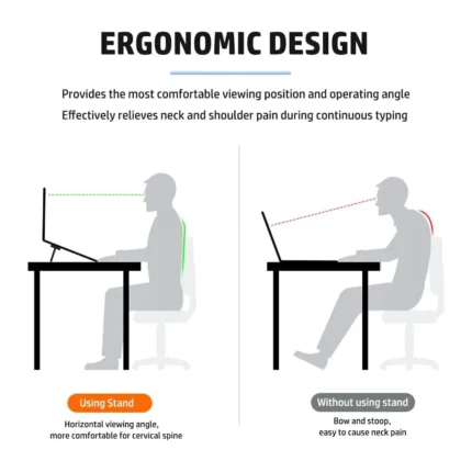 Self-adhesive mini foldable laptop stand for ergonomic typing