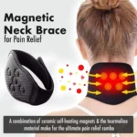 Self-heating magnetic neck brace for cervical pain relief