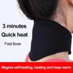 Self-heating magnetic neck brace for cervical pain relief