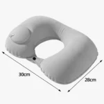 Self-inflating travel neck pillow, compact and ergonomic