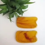 6-piece amber Gua Sha and massage tools for face and body.