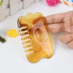 6-piece amber Gua Sha and massage tools for face and body.