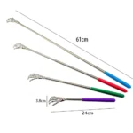 Telescopic skeleton hand back scratcher with colorful handle