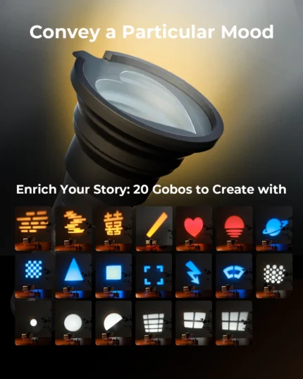 SmallRig RF 10C Focusable LED Video Light with Gobo Patterns