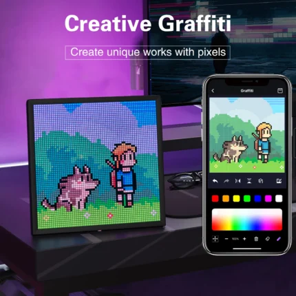 Smart Pixel Art LED Display with app control and custom graphics
