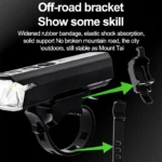Smart bicycle headlight with auto sensor and LCD display for night cycling.