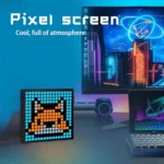 Smart pixel art display LED clock with custom animations