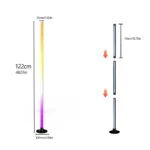 RGB Corner LED Floor Lamp with Remote Control and Dynamic Colors