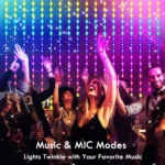 Smart RGB LED curtain string lights for outdoor party decor