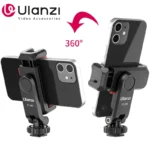 360 degree rotating smartphone cold shoe tripod mount