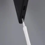 Smartphone port cleaning kit with brushes and dust plugs