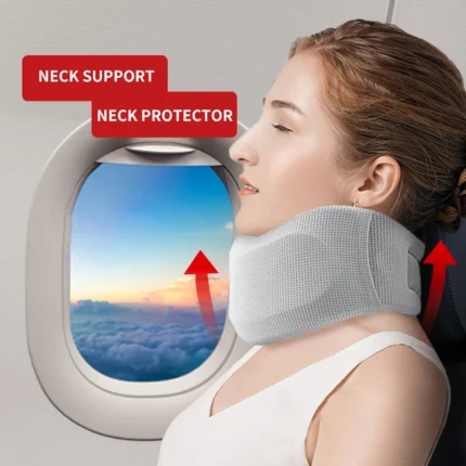 Adjustable soft cervical collar for neck support and pain relief.