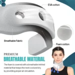Adjustable soft cervical collar for neck support and pain relief.