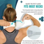 Adjustable soft cervical collar for neck support and pain relief.