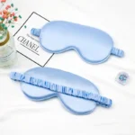 Soft satin sleep mask set in pastel colors for relaxation.
