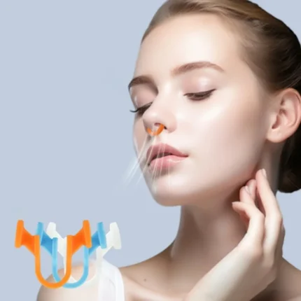 Soft silicone nasal dilator for improved breathing and snoring relief.