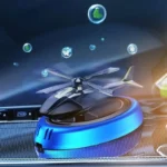 Solar Helicopter Car Air Freshener with auto-rotate fragrance diffuser