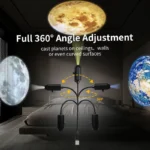 USB planetarium projector with interchangeable solar system films and flexible gooseneck.