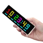 RGB LED music spectrum display with voice sensor and clock