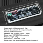 RGB LED music spectrum display with voice sensor and clock