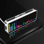 RGB LED music spectrum display with voice sensor and clock