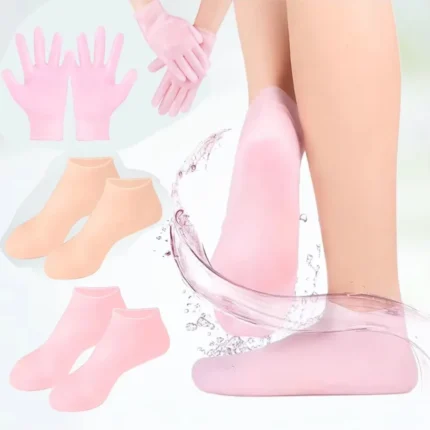 Spa Gel Moisturizing Gloves and Heel Socks for dry cracked skin