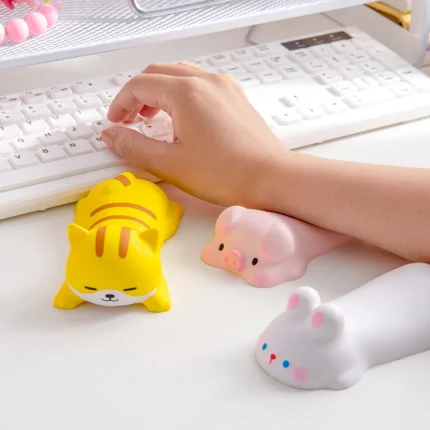 Cute squishy animal wrist rest and stress relief toy