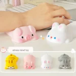 Cute squishy animal wrist rest and stress relief toy
