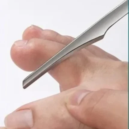 Stainless steel foot care tools for callus and ingrown toenail.