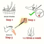 Stainless steel foot care tools for callus and ingrown toenail.