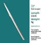 Stainless steel foot care tools for callus and ingrown toenail.