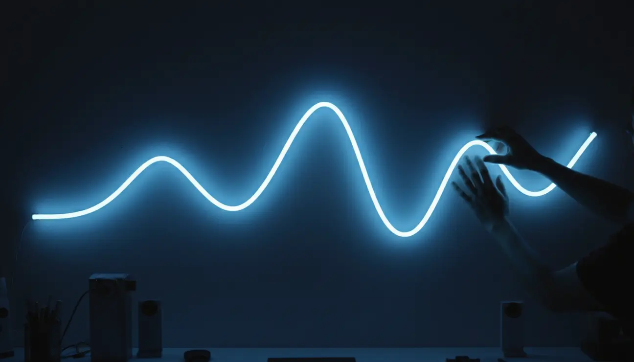 Flexible neon rope used for streaming background lights.