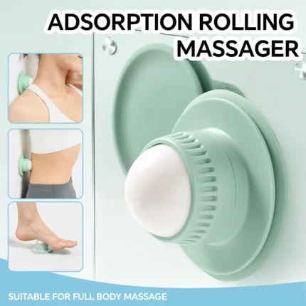 Suction cup wall massager with 360 degree rolling ball